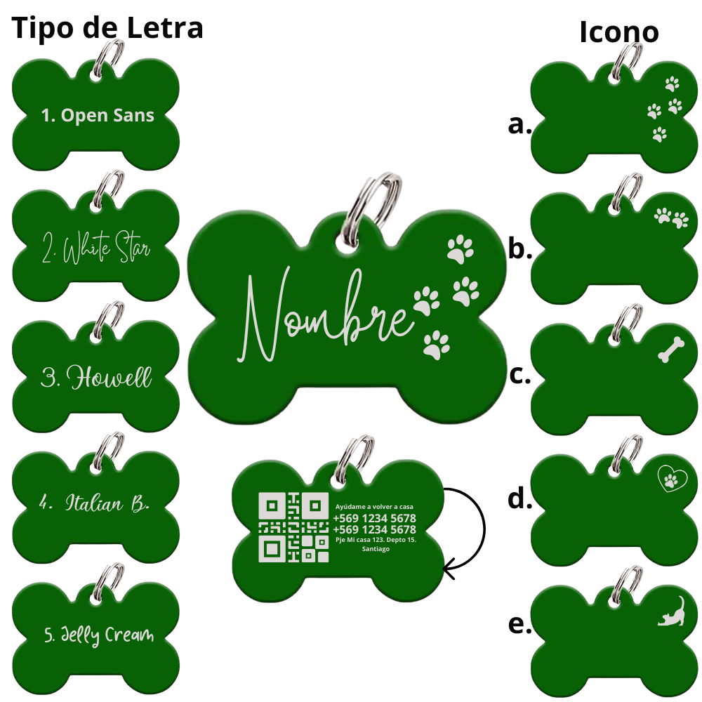 Medalla QR Grabada Laser - Verde